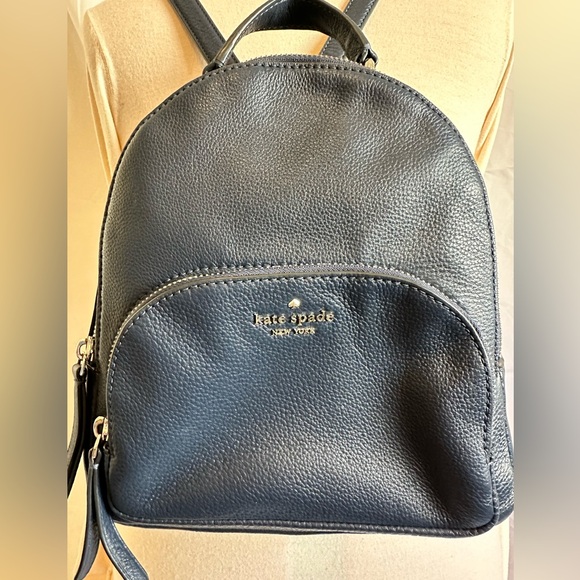 KATE ♠️ SPADE pebbled leather backpack NAVY main image 9